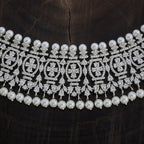 Zircon Necklace dazzling arrangement of white zircon stones