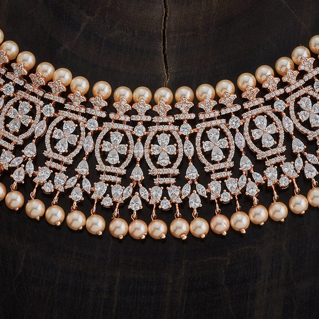 Zircon Necklace dazzling arrangement of white zircon stones