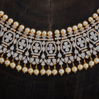 Zircon Necklace dazzling arrangement of white zircon stones