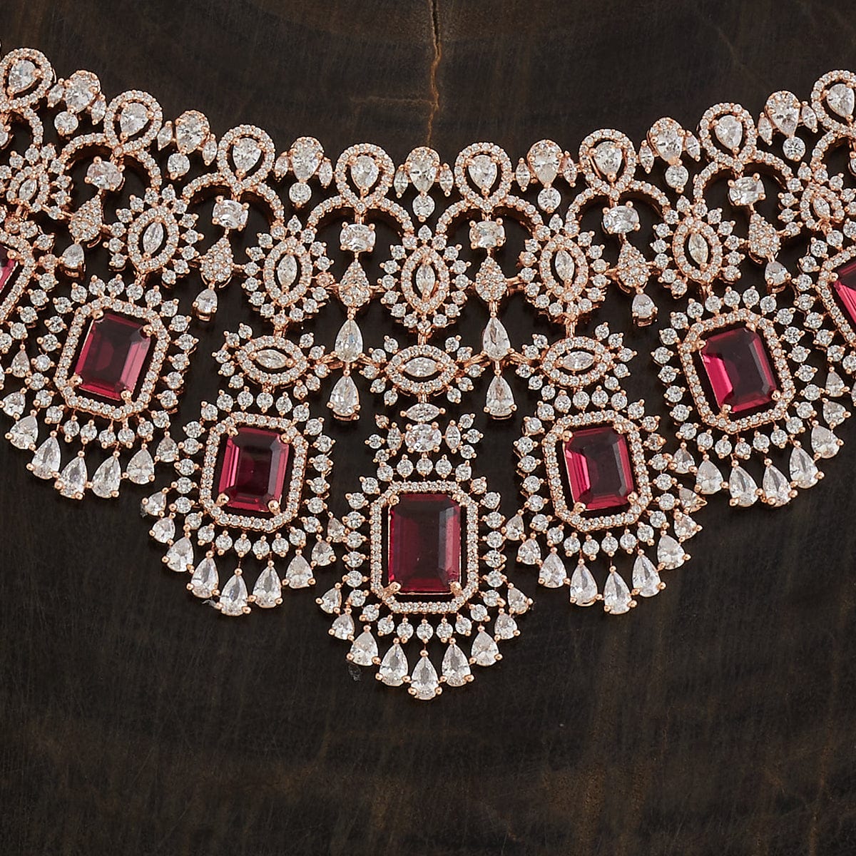 Zircon Necklace Push Adjustable