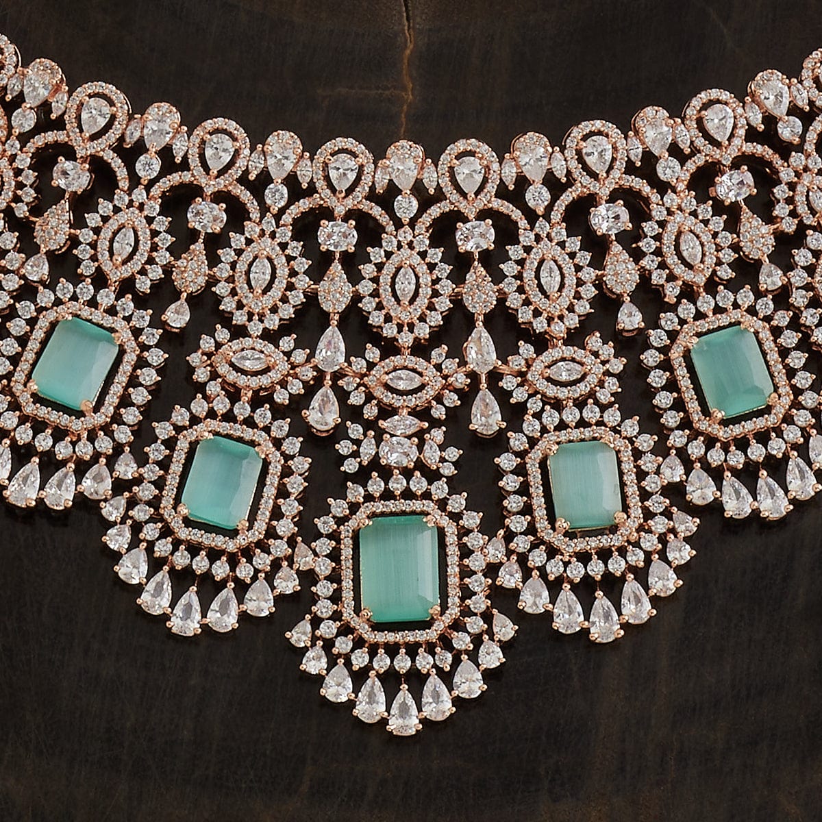 Zircon Necklace Push Adjustable