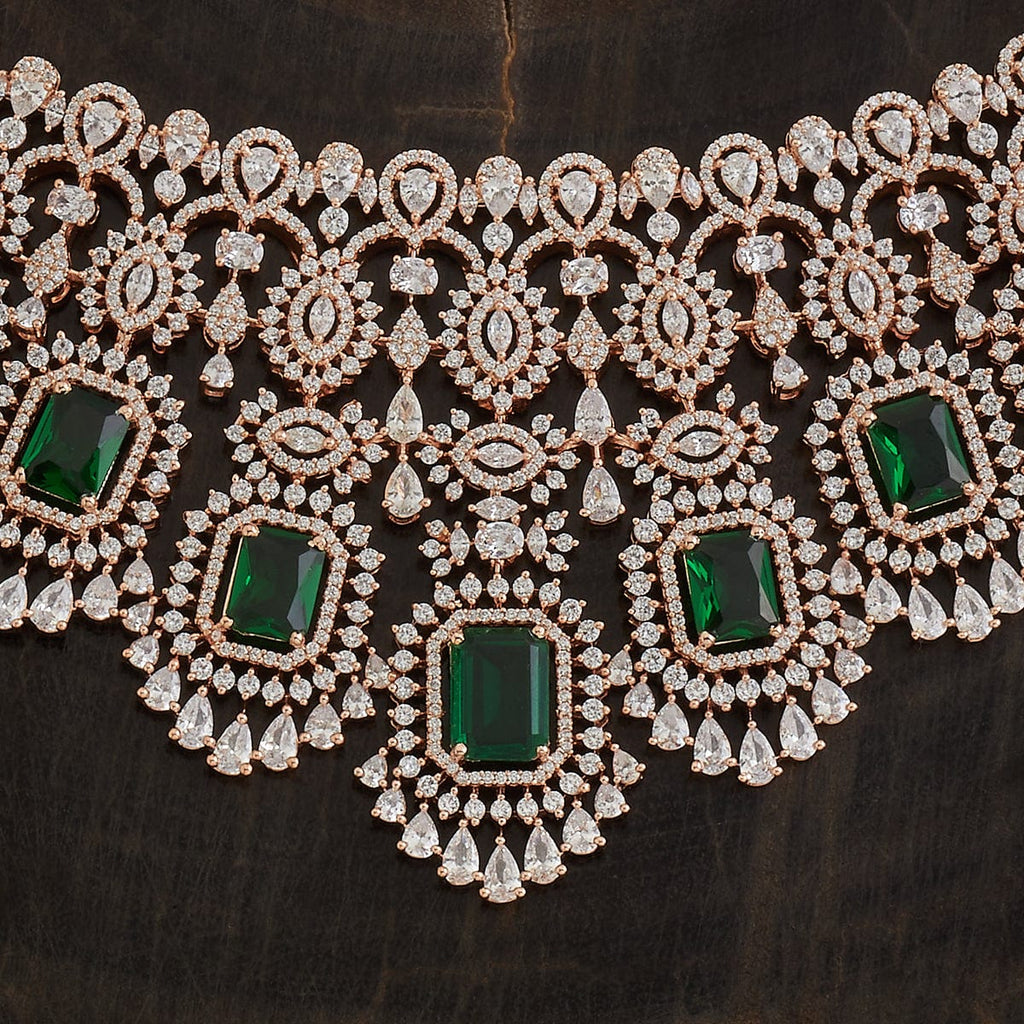 Zircon Necklace Push Adjustable