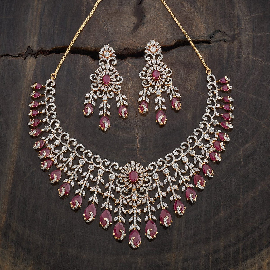 Zircon Necklace Push Back