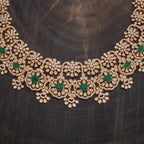 Zircon Necklace gold & green