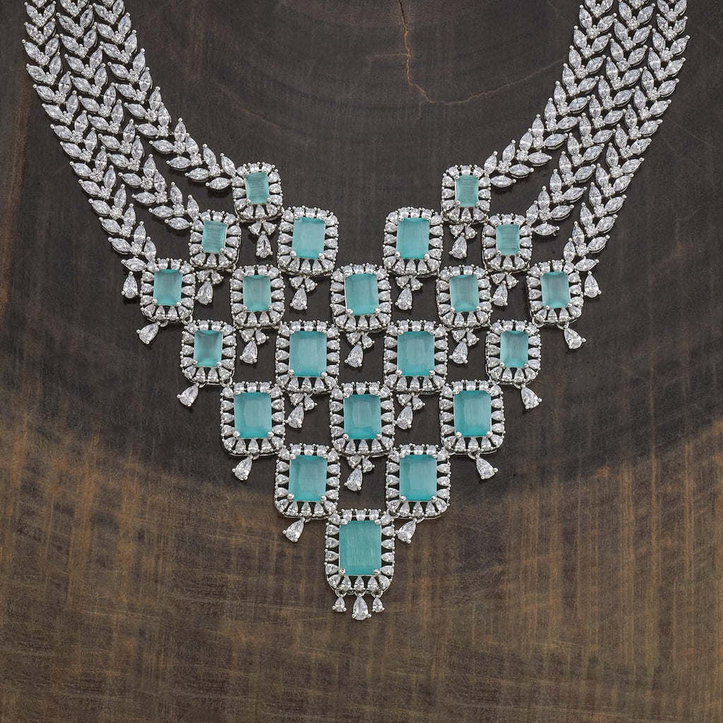 Zircon Necklace Push Back Adjustable Chain