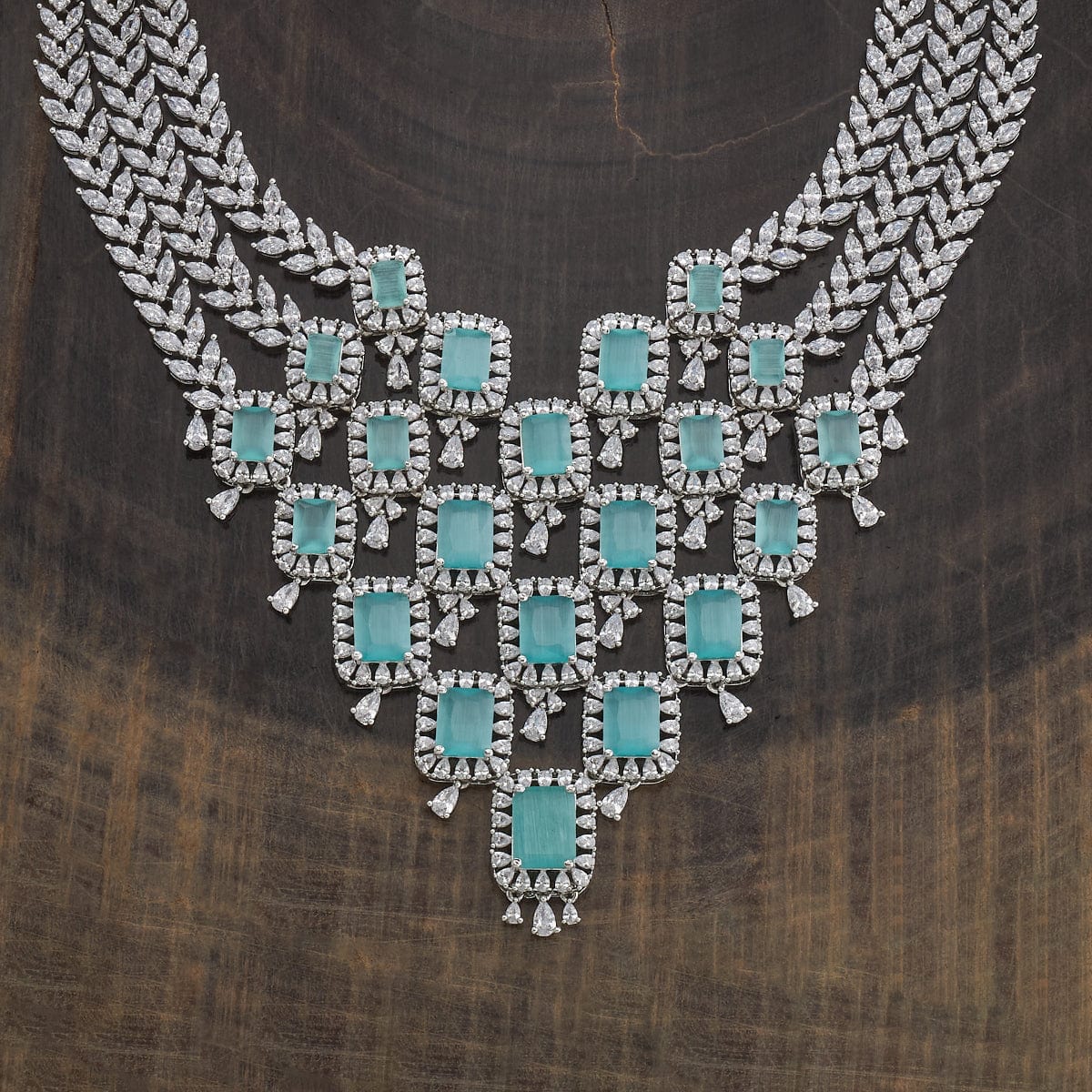 Zircon Necklace Push Back Adjustable Chain