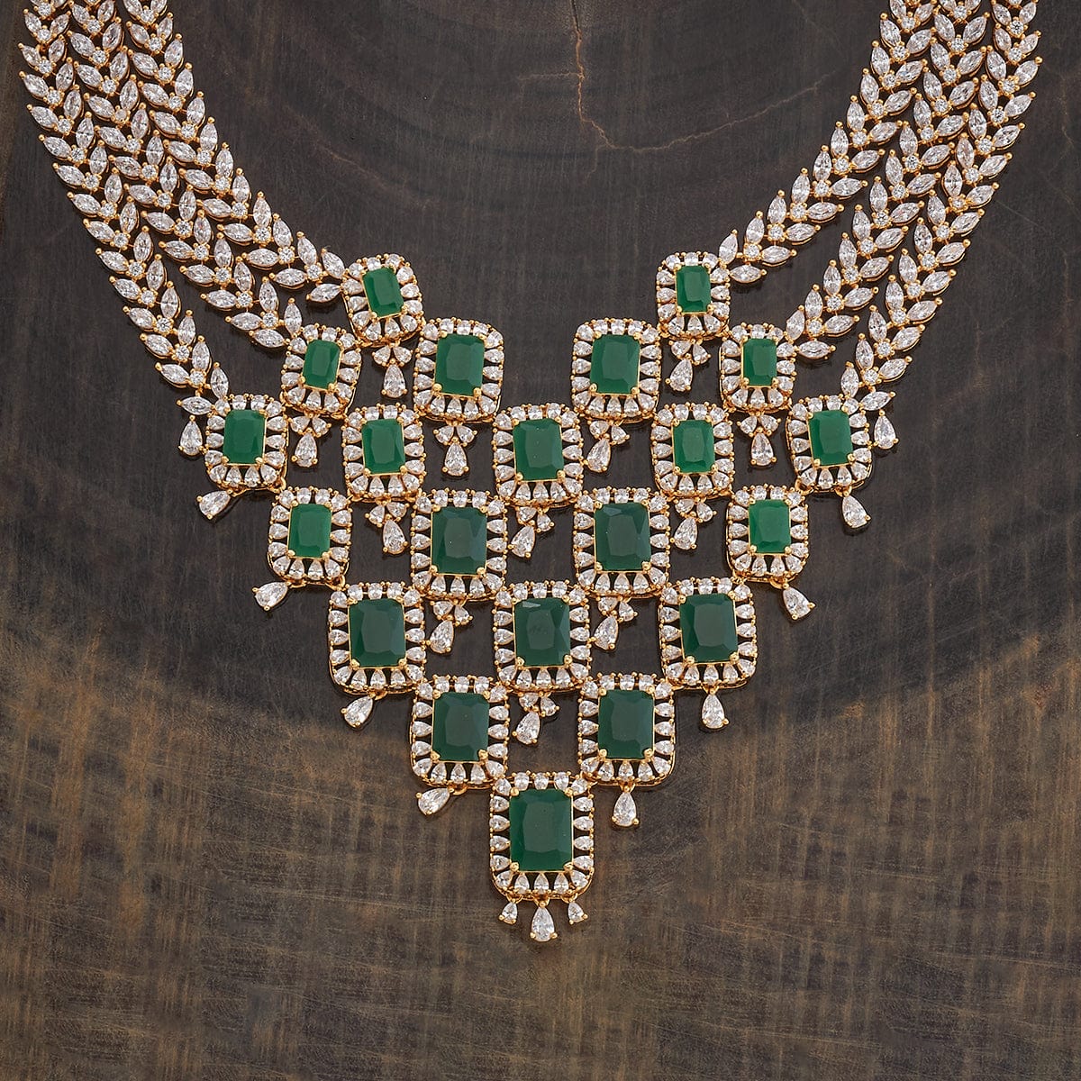 Zircon Necklace Push Back Adjustable Chain