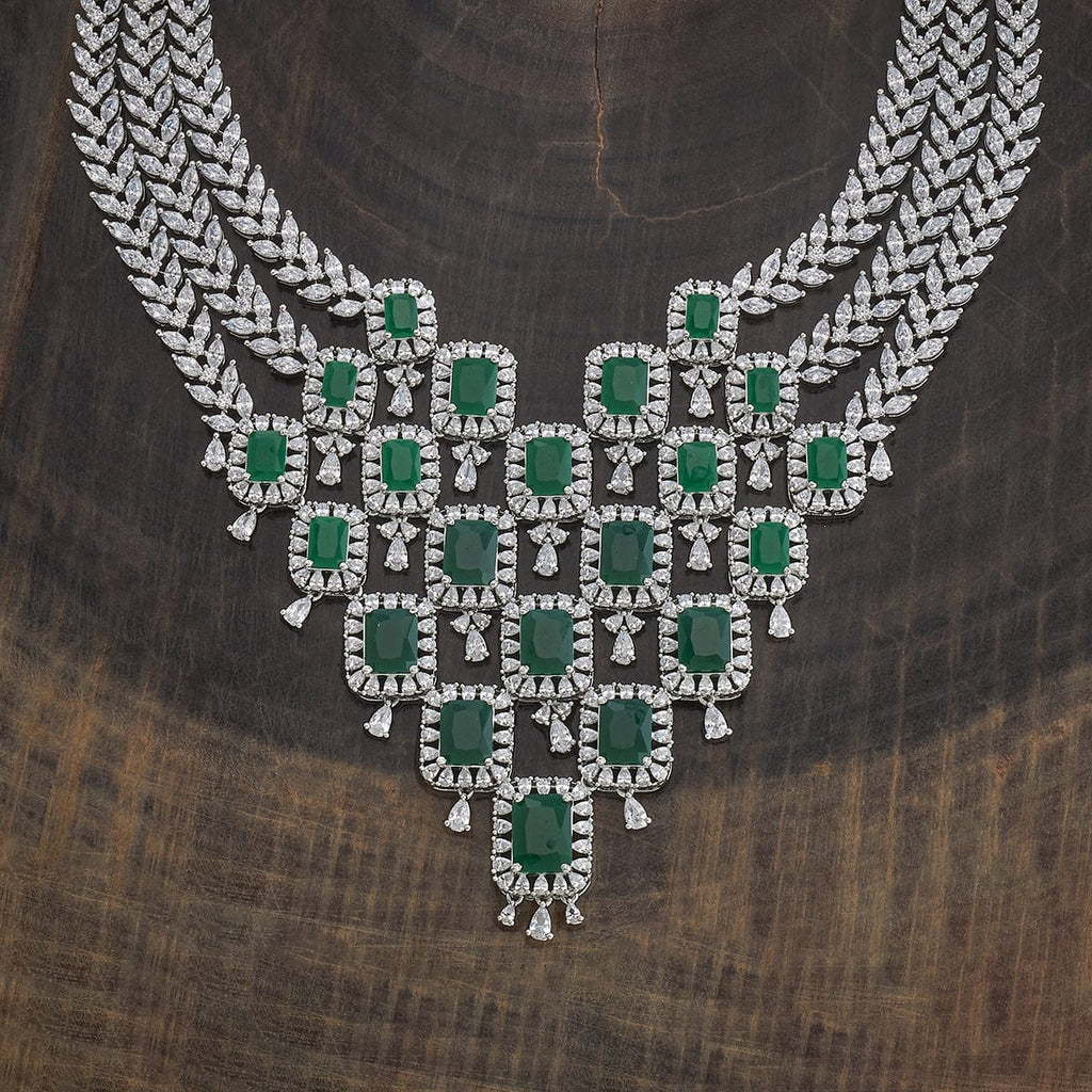 Zircon Necklace Push Back Adjustable Chain