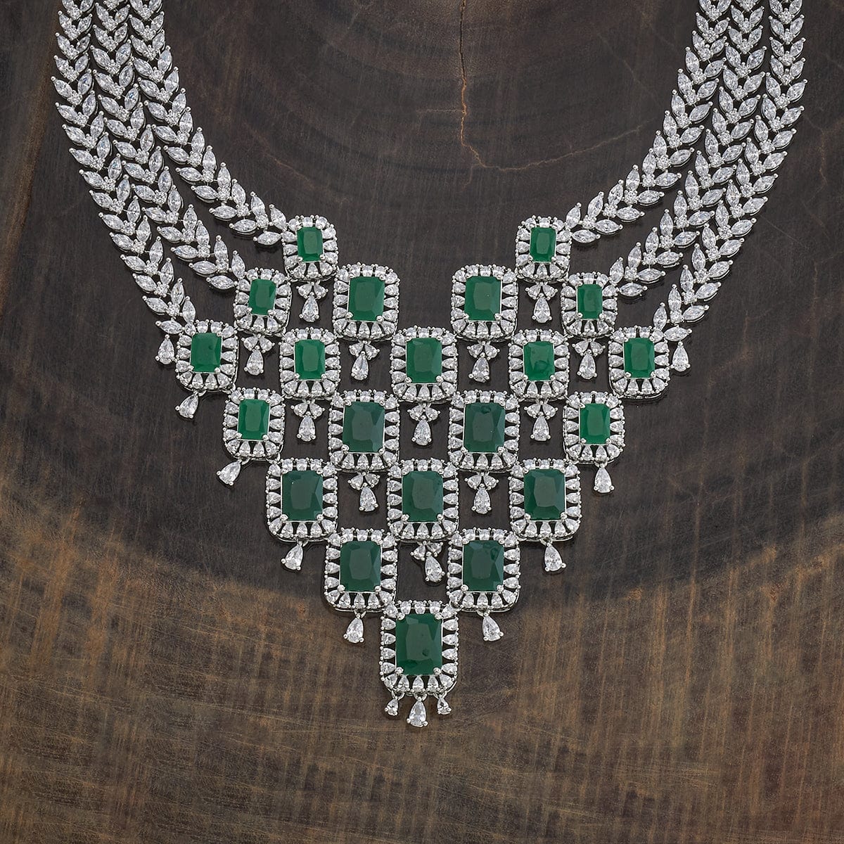 Zircon Necklace Push Back Adjustable Chain