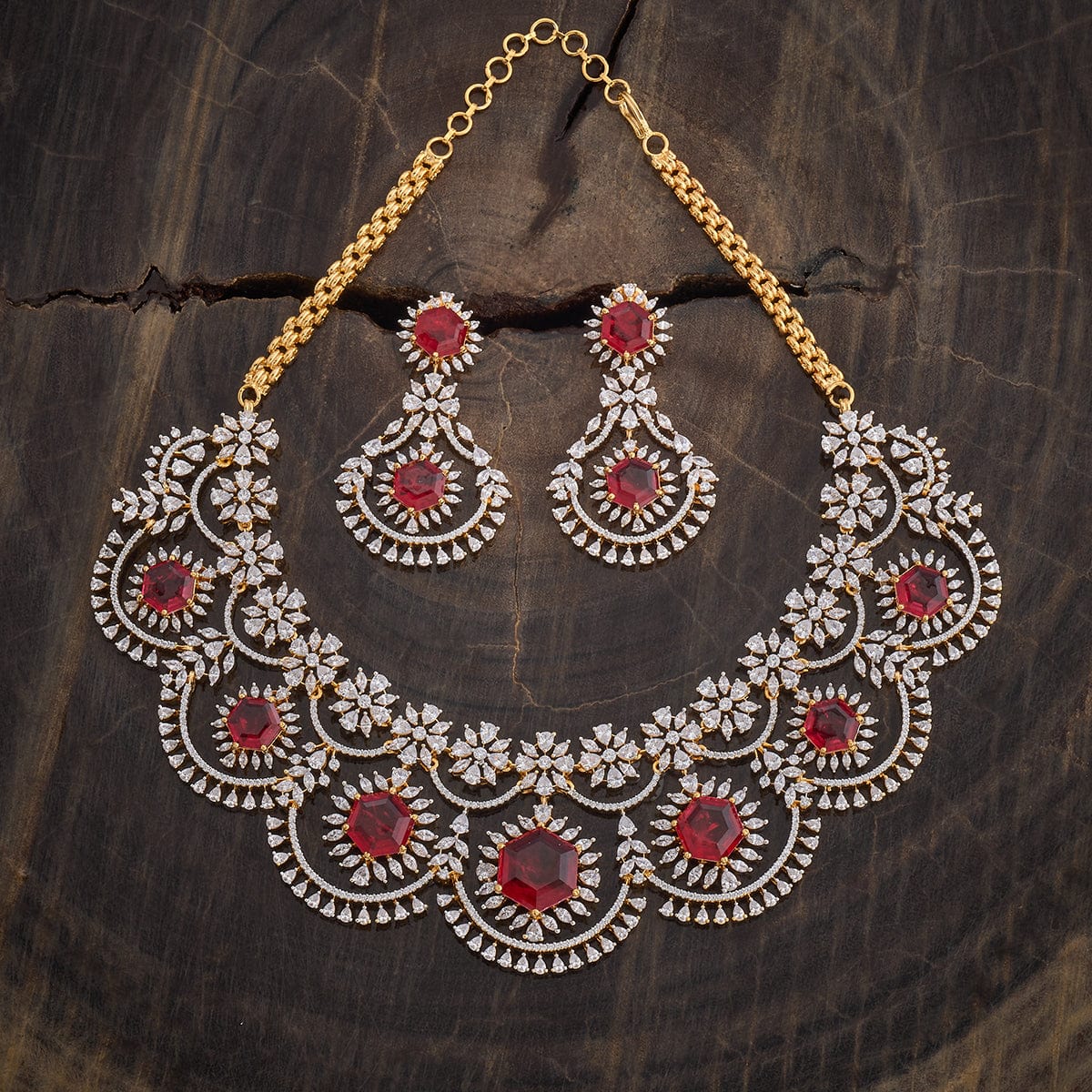 Zircon Necklace Closure Earring