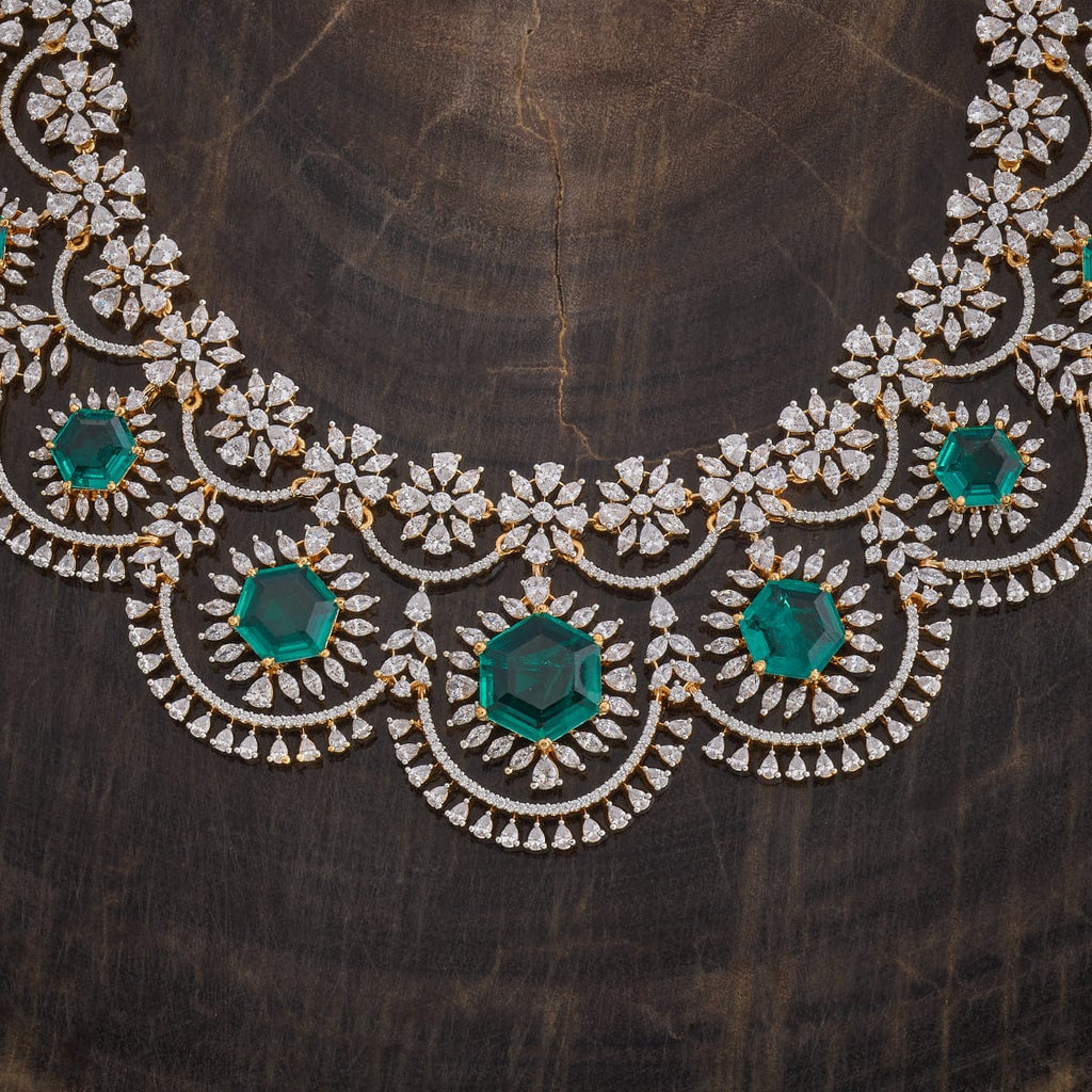 Zircon Necklace Closure Earring