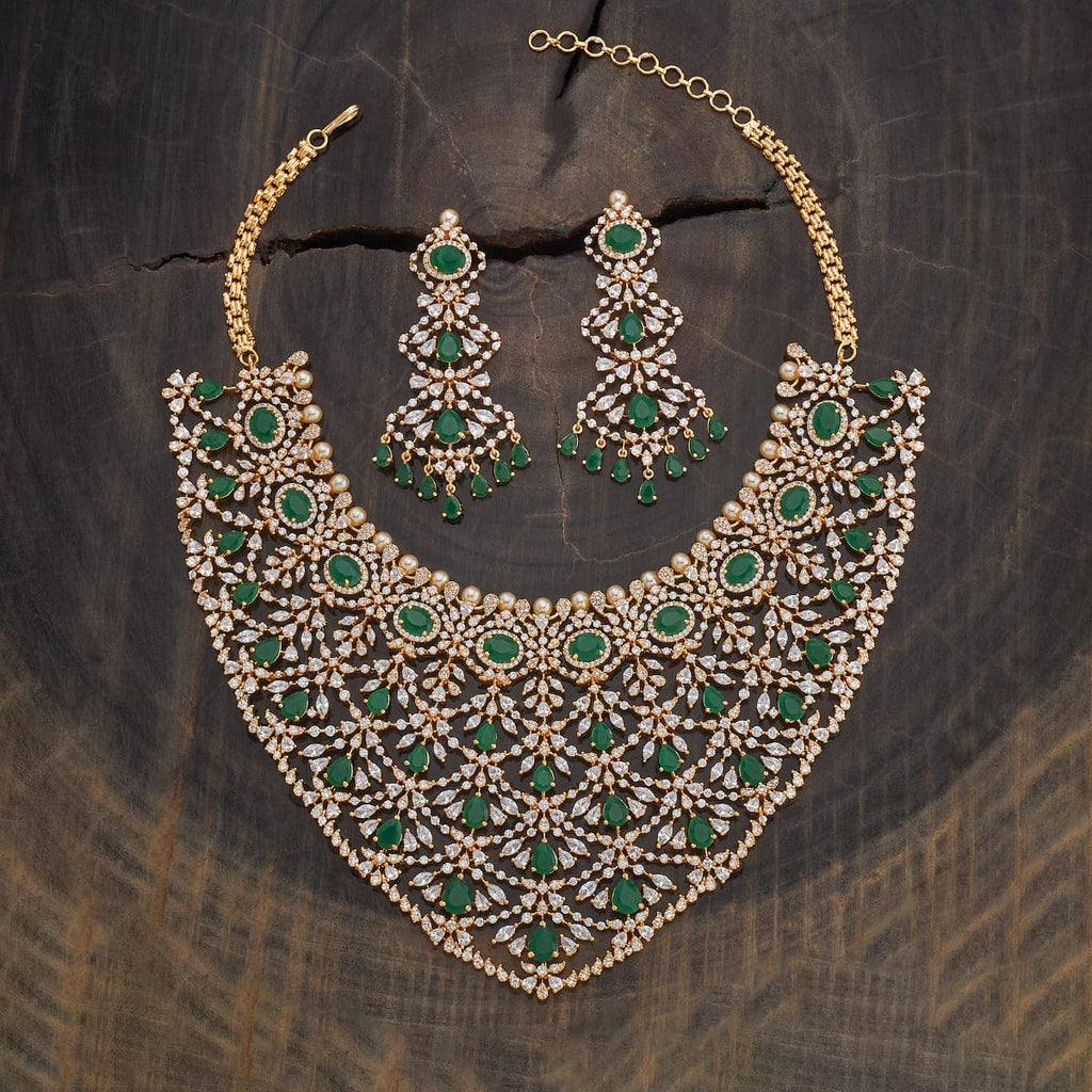 Zircon Necklace pink & green