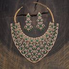 Zircon Necklace pink & green