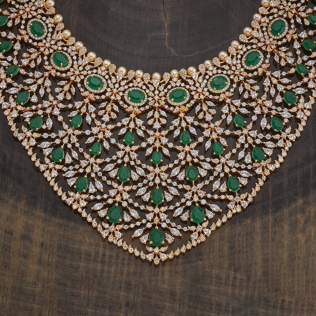 Zircon Necklace pink & green