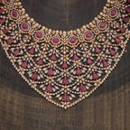 Zircon Necklace pink & green