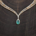 Zircon Necklace gold layered