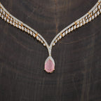 Zircon Necklace gold layered